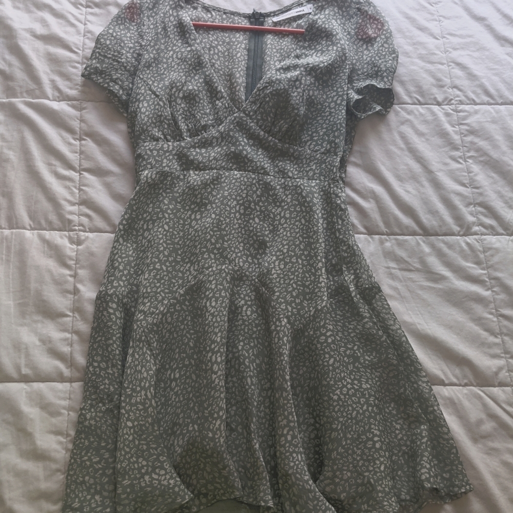 Hello Molly Sage Green Mini Dress